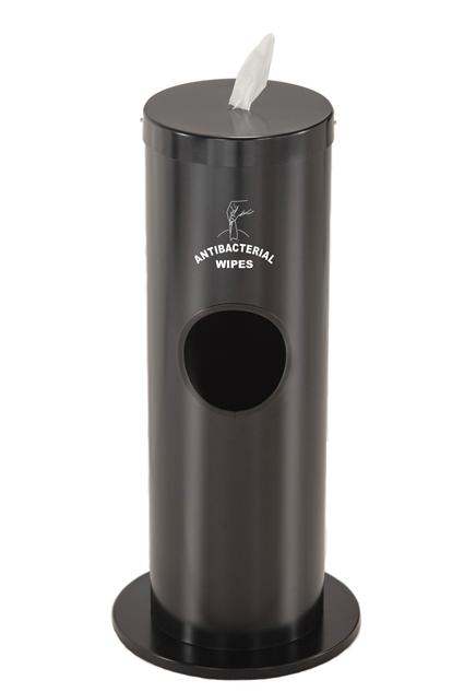 Black Floor Stand Stainless Steel Wipes Dispenser