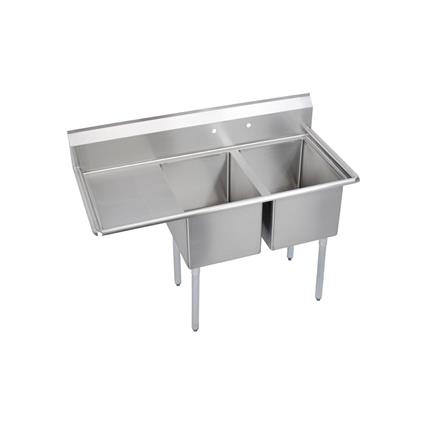 2C Sink, 18X24X14 B, L 18 DB, 16/300