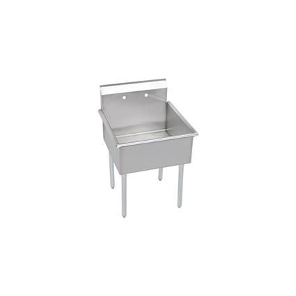 Elkay 1 Comp. Budget Sink, 21X22 OA, 18X18X12 B, No DBs, 18/300 SS