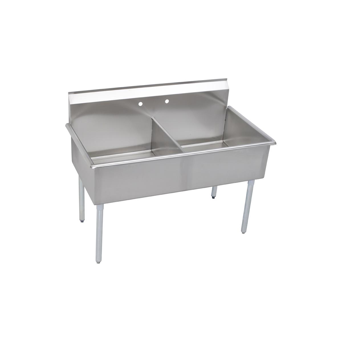 Elkay 2 Comp. Budget Sink, 39X25 OA, 18X21X12 B, No DBs, 18/300 SS