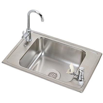 SS 25x17x6.5 Single Drop-in Sink Kit