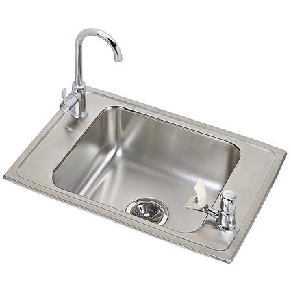 SS 25x17x6.8 Single Drop-in Sink Kit