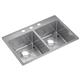 SS 33x22x9 Dbl Dual Mt Sink Kit