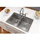 SS 33x22x9 Dbl Dual Mt Sink Kit