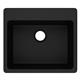 Qtz 25x22x9.5 Single Drop-in Sink Black