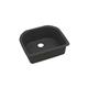 Quartz 25x22x8.5 Single UMnt Sink Black