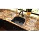 Quartz 25x22x8.5 Single UMnt Sink Black