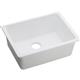 Qtz 25x18.5x9.5 Single UMnt Sink White