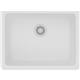 Qtz 25x18.5x9.5 Single UMnt Sink White