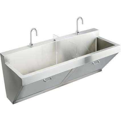 SS 60"x23"x26" Wall Double Surgeon Sink