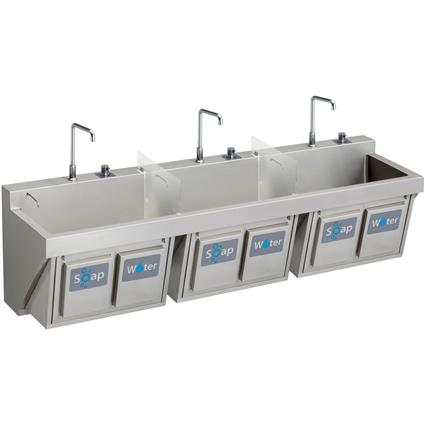 SS 90"x23"x26" Wall Triple Surgeon Sink