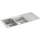 SS 54x22x10 Dbl Drop-in Sink+Drainboard