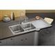 SS 54x22x10 Dbl Drop-in Sink+Drainboard