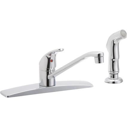 Three Hole Kitchen Faucet Side Spray CR