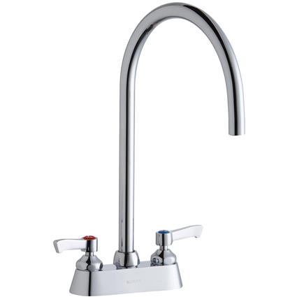 Faucet w/8" Gneck Spout 2" Handles CR