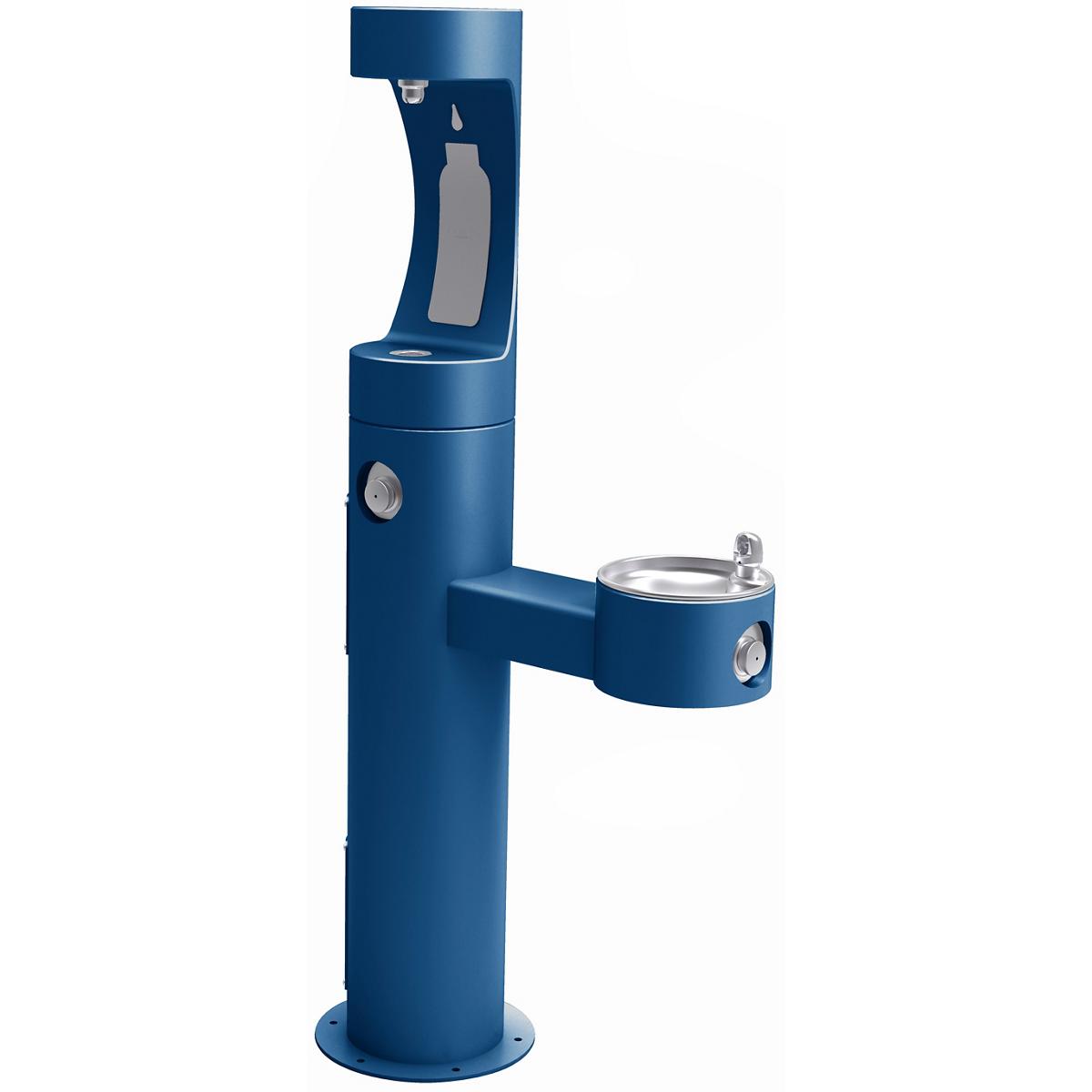 Elkay Outdoor EZH2O Bottle Filling Station BiLevel NonFiltered FR Blue