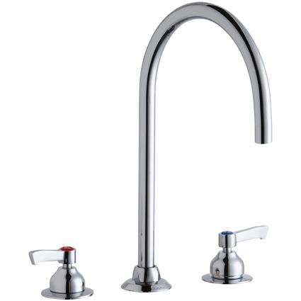 Faucet w/8" Gneck Spout 2" Handles CR