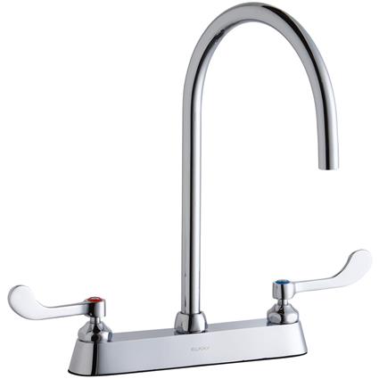 Faucet w/8" Gneck Spout 4" Handle CR