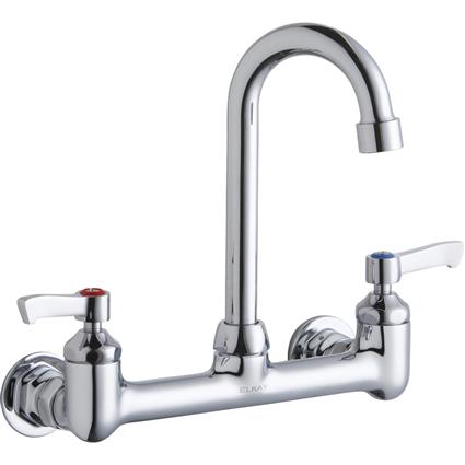 Wall Faucet 4" Gneck Spt 2" Hndl Inlets