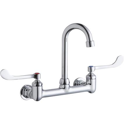Wall Faucet w/ 4" Gneck Spout 6" Handle