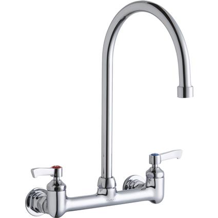 Wall Faucet 8" Gneck Spt 2" Hndl Inlets
