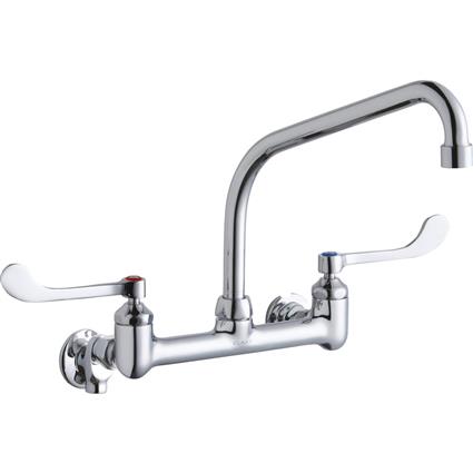 Wall Faucet 10" High Arc Spout 6in Hndl