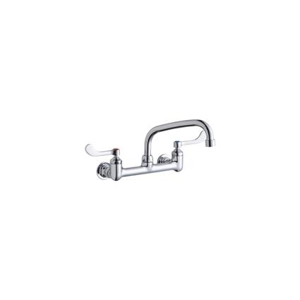 Wall Faucet 8" Tube Spt 4" Hndl Inlet CR