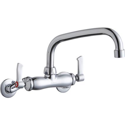 Wall Faucet 8" Arc Tube Spt 2" Inlet CR
