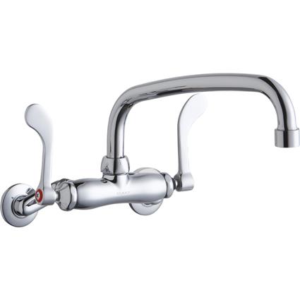 Wall Faucet 10" Arc Tube Spout 2in Inlet