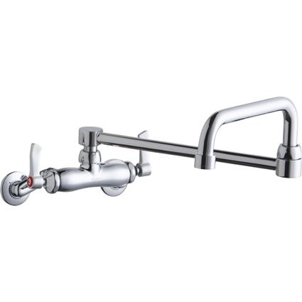 Wall Faucet with Double Swing Spout CR