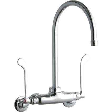 Wall Faucet w/ 8" Gneck Spout 2in Inlet