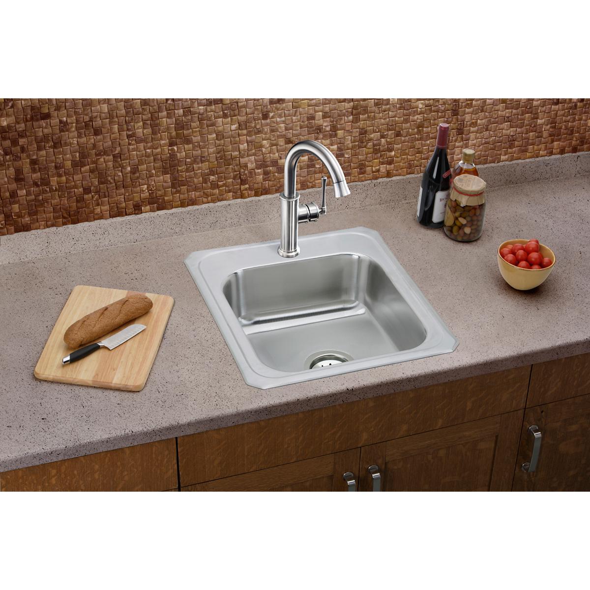 Elkay Explore 1 Hole Bar Faucet with Forward Only Lever Handle Lustrous ...