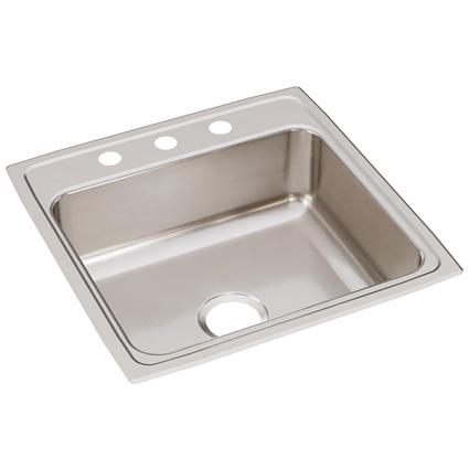 SS 22x22x7.6 Single Bowl Drop-in Sink
