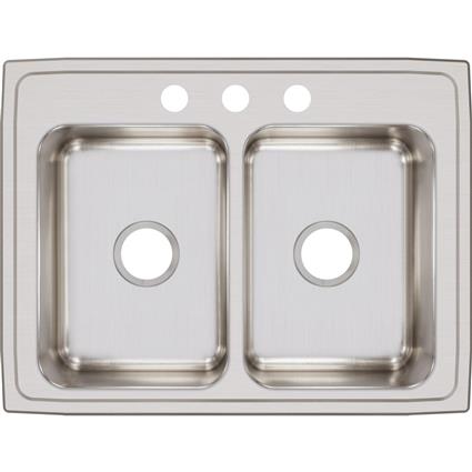 SS 29x22x7.6 Double Bowl Drop-in Sink