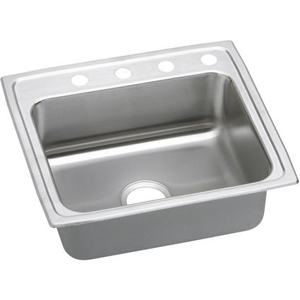 Elkay Lustertone Stainless Steel 22 X 19 5 X 5 Single Bowl Drop In ADA Sink   LRADQ2219504thumb 