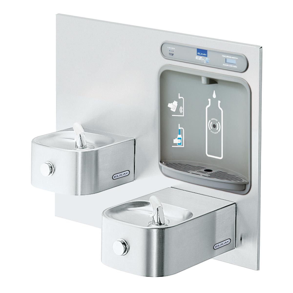 Elkay EZH2O Bottle Filling Station With Integral Soft Sides Fountain   LZWS EDFP217K 